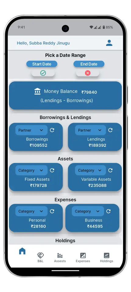 BudgeTrek screen 1