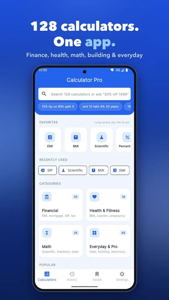 Calculator Pro app screen