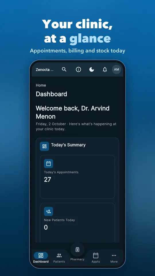 ClinOcta screen 1
